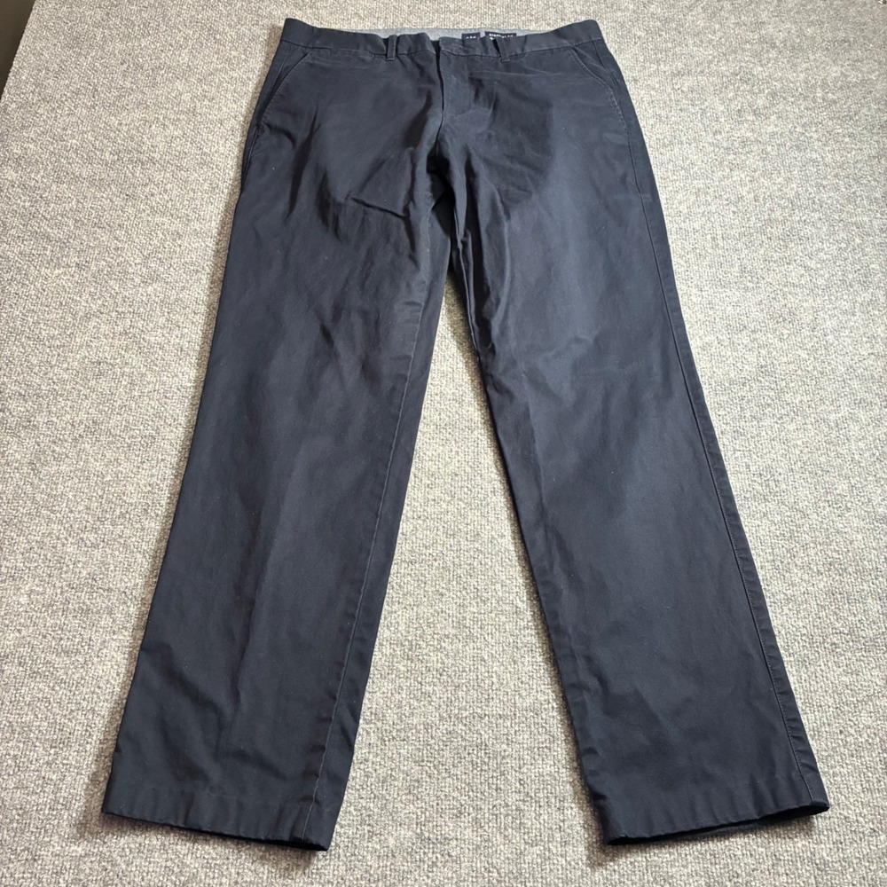 Gap Straight Fit Chinos Mens 33x32 Navy Blue Cotton Blend Pants